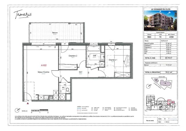 Appartement T3 à vendre - 3 pièces - 63.79 m2 - ALES - 30 - LANGUEDOC-ROUSSILLON - Century 21 Impact Immobilier