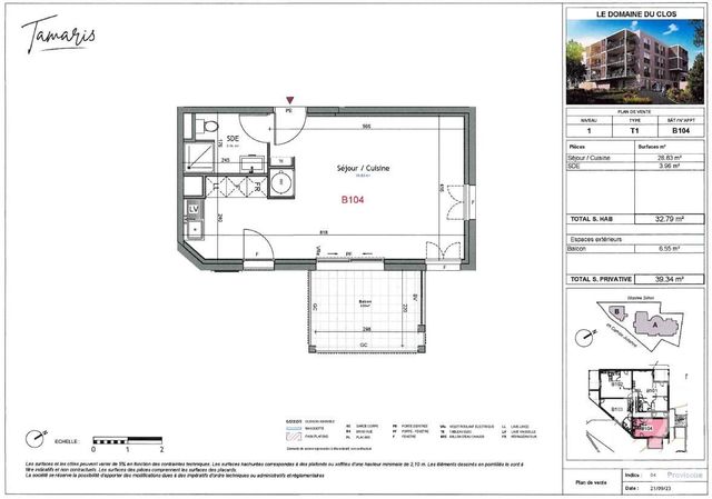 Appartement T1 à vendre - 1 pièce - 32.79 m2 - ALES - 30 - LANGUEDOC-ROUSSILLON - Century 21 Impact Immobilier