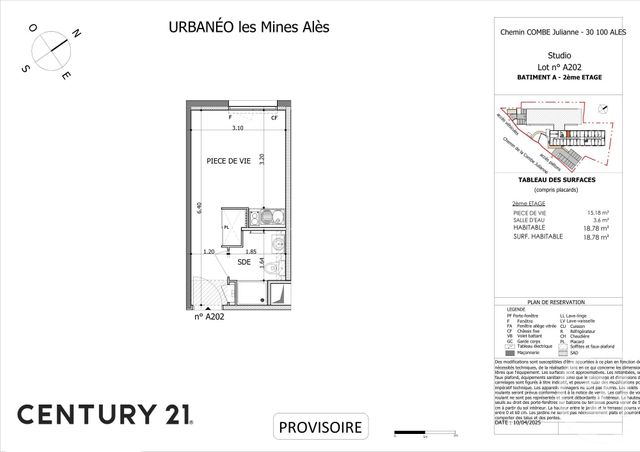 Appartement Studio à vendre - 1 pièce - 18.66 m2 - ALES - 30 - LANGUEDOC-ROUSSILLON - Century 21 Impact Immobilier