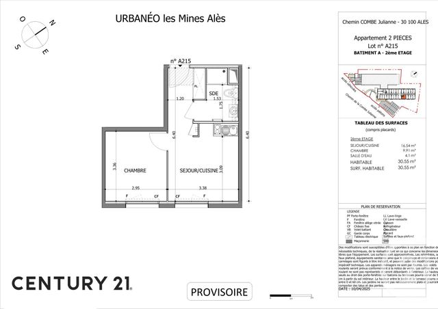 Appartement T2 à vendre - 2 pièces - 30.52 m2 - ALES - 30 - LANGUEDOC-ROUSSILLON - Century 21 Impact Immobilier