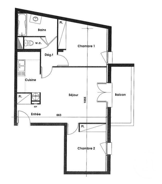 Appartement F3 à vendre - 3 pièces - 59.01 m2 - ALES - 30 - LANGUEDOC-ROUSSILLON - Century 21 Impact Immobilier